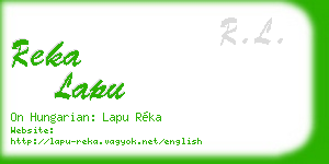 reka lapu business card