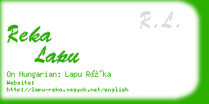 reka lapu business card